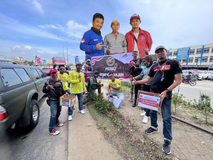 All Team Bikers, Komunitas dan Forum Maxi Riau Galang Dana Bantu Cianjur